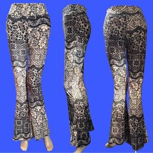 “NEW” 
Stretch Bell Bottom Pants, Wide Waist,
BoHo style, Flare leg, 
Yoga pants